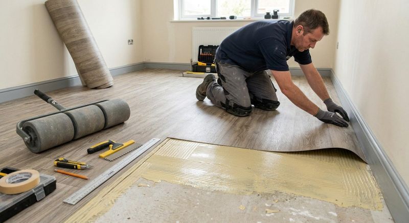 Sheet Linoleum Installation in Houston, TX